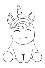 9 printable unicorn coloring pages. Cute Baby Unicorn Coloring Page Coloringbay