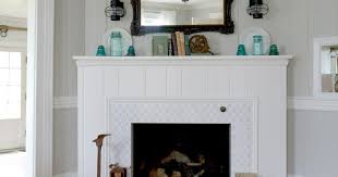 Stenciled Granite Fireplace Surround Update