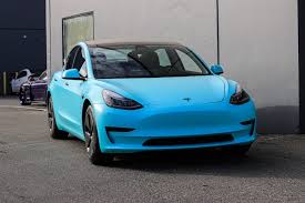 tesla model 3 tiffany blue satin key