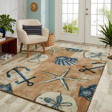 coastal precision printed area rug