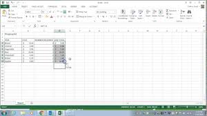 Computing 2 Excel Part 1 Basic Shopping List Calculator Youtube
