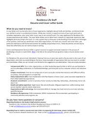 Residence Life Staff Resume And Cover Letter Guide