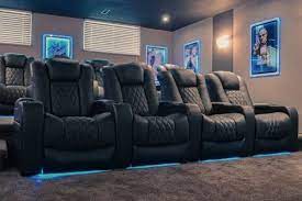 leatherette manual home theater seat