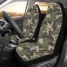 Green Camo Car Seat Cover Army Brown