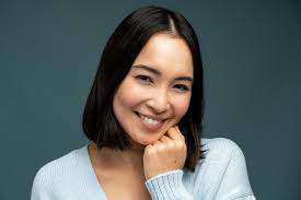 portrait of authentic happy asian woman