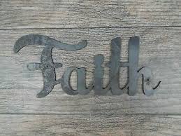 Faith Metal Wall Art Word Quote Metal
