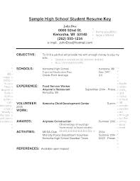 Good Objectives For Resumes For High School Students Examples On