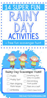 fun outdoor rainy day play activities