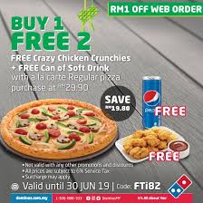 Take away offer free 1 personal pizza wuth a minimum regular pizza purchase at standard menu price. 31 May 30 Jun 2019 Domino S Pizza Coupon Codes Everydayonsales Com