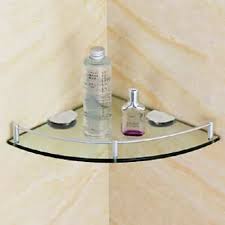 Triangle Bathroom Glass Corner Shelf