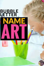 bubble letter name art freebie