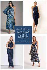 dark blue dresses for wedding guests