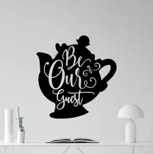 be our guest wall decal beauty and the
