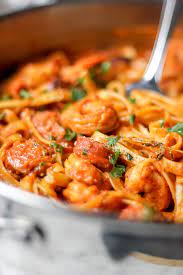 creamy cajun shrimp pasta with sausage