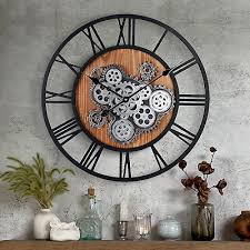 Rustic Steampunk Wall Clock Visible