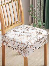 1pc Scroll Pattern Chair Seat Cover