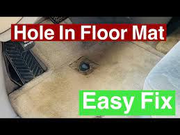 fix hole in floor mat you