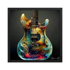 Electric Fluid Guitar Wall Art For Wall