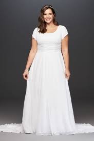 Check spelling or type a new query. Short Sleeve Chiffon Plus Size Wedding Dress David S Bridal