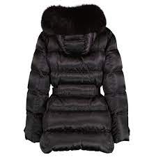 Prada Black Fur Puffer Jacket Size