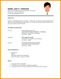 Job Application Resume Format Sample For Career Objective Accounting