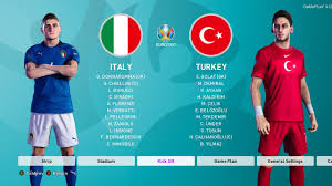 Italy from uefa euro 2020 football match live stream without tv cable from us, uk, canada, italy, france and others with your devices and nbc, cbs, dzan, btsports, sony ten and more. Pes 2020 Italy Vs Turkey Uefa Euro 2020 Gameplay Pc New National Kits 2020 2021 Youtube