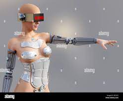 3D rendering of a sexy female android robot Stock Photo - Alamy