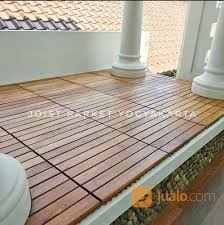 Decking kayu adalah salah satu produk lantai kayu yang khusus untuk diterapkan pada area outdoor (luar ruang), yang biasanya diaplikasikan pada. Lantai Kayu Gardentile Jati Teras Taman Gasebo Magelang Jualo