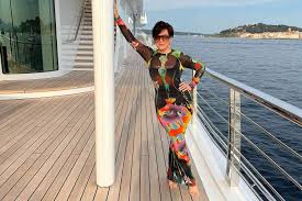 kris jenner sets sail in colorful skims