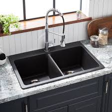 Check spelling or type a new query. 33 Totten Double Bowl Granite Composite Drop In Kitchen Sink Black