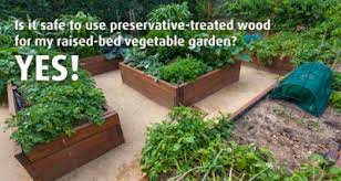 Raised Garden Bed With Treated Wood