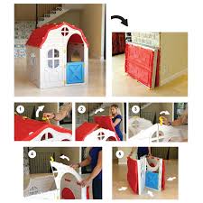 Kids Cottage Playhouse Foldable Plastic