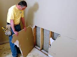finished basement drywall restoration