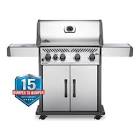 Rogue-X T 525 4-Burner Propane Gas BBQ in Stainless Steel with Infrared Side Burner Napoleon