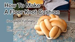 floor knot cushion diy complete and