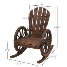 outsunny adirondack rocking chair with