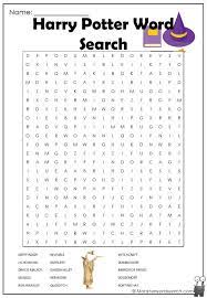 harry potter word search monster word