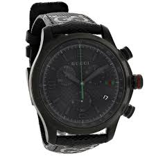 Gucci Men's YA126244 G-Timeless Chronograph Black Fabric Watch