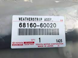 Toyota Genuine Oem Weatherstrip Assy