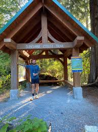 It is 180 km long, with 12 huts along the trail for campers or hikers to take shelter in. Tuwanek Man Runs Sunshine Coast Trail In Record 27 Hours And 20 Minutes Coast Reporter