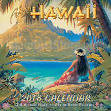2018 Wall Calendar Aloha Hawaii