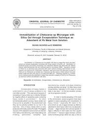 view pdf oriental journal of chemistry