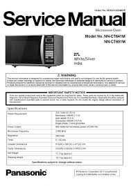 It has a popcorn setting that actually works, i don't my meals, heats faster, evenly cooks, reliable, easy to program, heck, i am extremely happy with my purchase & i. Panasonic Nn Ct641m Service Manual Pdf Download Manualslib