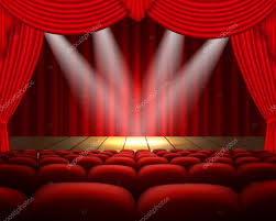 theater se with a red curtain and a