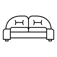 Sofa Outline Vector Art Icons And