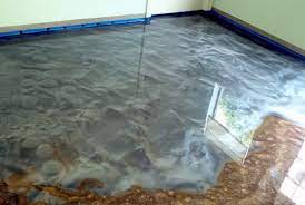 metallic epoxy flakes flooring