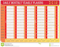 Daily Monthly Yearly 2015 Calendar Planing Chart Stock