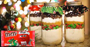 mason jar m m cookie mix recipe gift idea