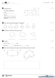 Poprawa klasa 4 figury geometryczne worksheet