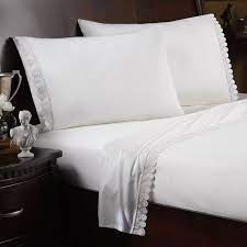 Countess Lace Queen White Sheet Set
